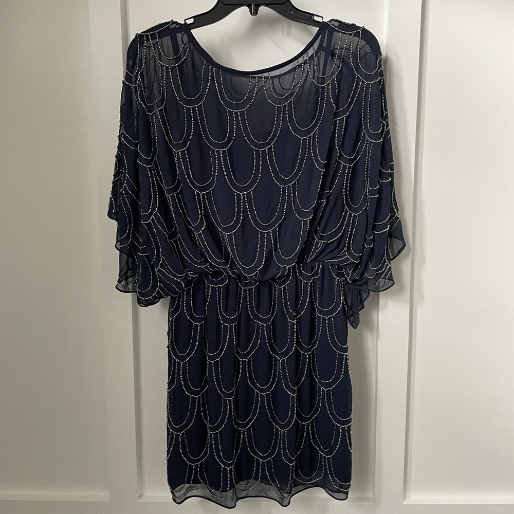 JS collection navy blue, beaded dress